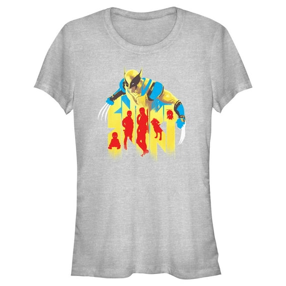 Junior's Marvel: Deadpool & Wolverine Snikt Variants Graphic T-Shirt