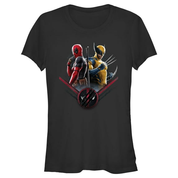 Junior's Marvel: Deadpool & Wolverine Team Pose Graphic T-Shirt