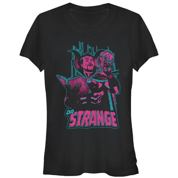 Junior's Marvel Doctor Strange Book of the Vishanti Graphic Tee Black Large