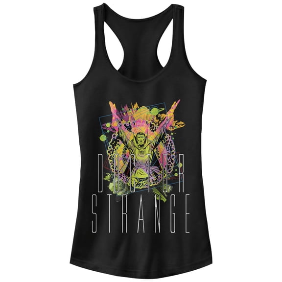 Junior's Marvel Doctor Strange Ultimate Power  Racerback Tank Top Black 2X Large