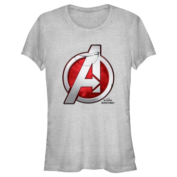 Junior's Marvel Doctor Strange in the Multiverse of Madness Avengers Logo Graphic Tee Athletic Heather X Large