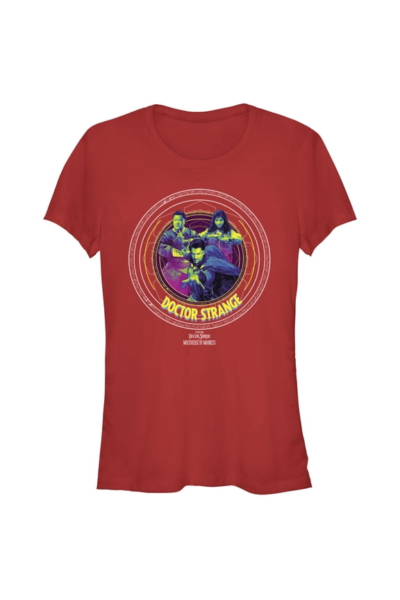 Junior's Marvel Doctor Strange in the Multiverse of Madness Character Logo  Graphic Tee Red Small