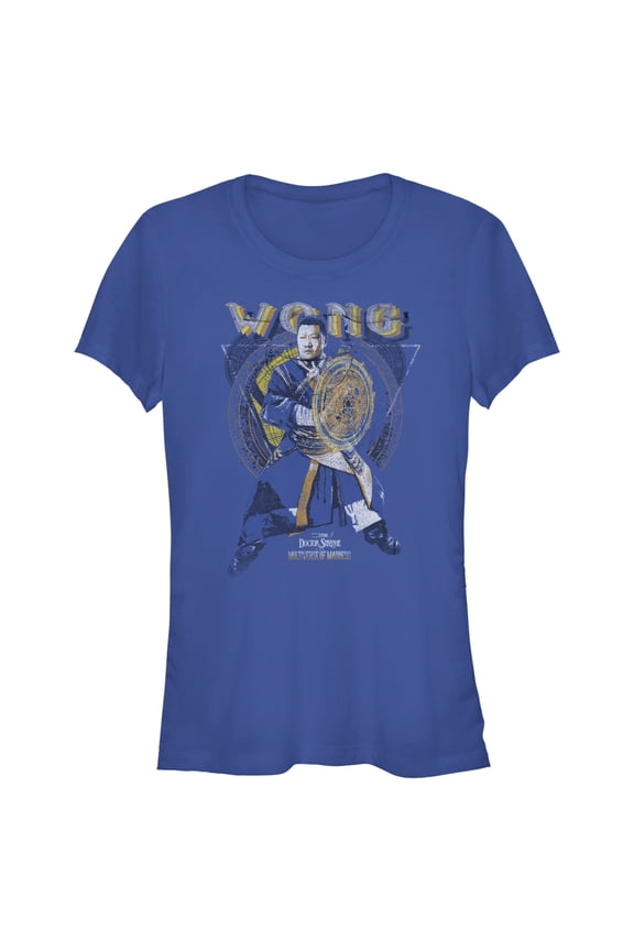 Junior's Marvel Doctor Strange in the Multiverse of Madness Distressed Wong  Graphic Tee Royal Blue Small