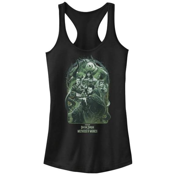 Junior's Marvel Doctor Strange in the Multiverse of Madness Group Shot Racerback Tank Top Black X Large