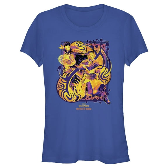Junior's Marvel Doctor Strange in the Multiverse of Madness Magic Swirl  Graphic Tee Royal Blue X Large