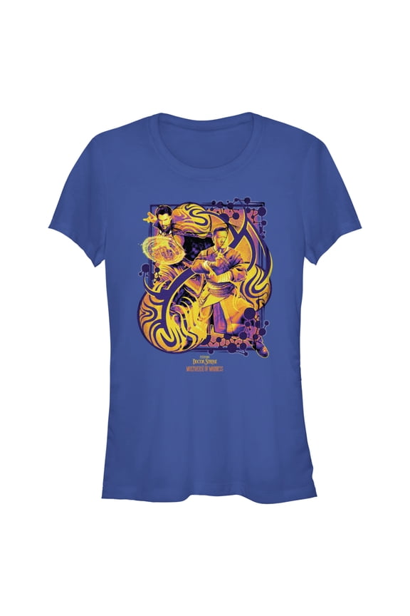 Junior's Marvel Doctor Strange in the Multiverse of Madness Magic Swirl Graphic Tee Royal Blue Medium
