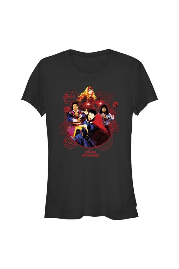 Junior's Marvel Doctor Strange in the Multiverse of Madness Magical Heroes  Graphic Tee Black Small