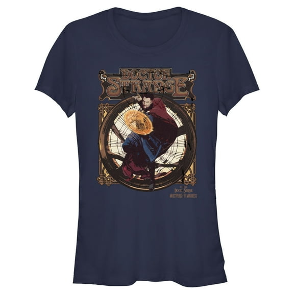 Junior's Marvel Doctor Strange in the Multiverse of Madness Retro Strange  Graphic Tee Navy Blue Small