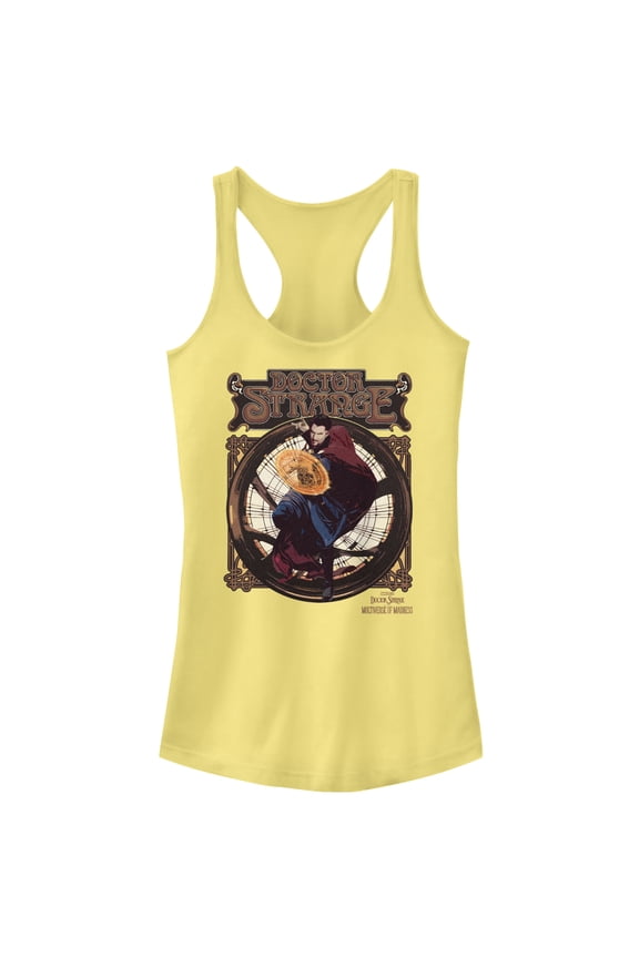 Junior's Marvel Doctor Strange in the Multiverse of Madness Retro Strange Racerback Tank Top Banana Large