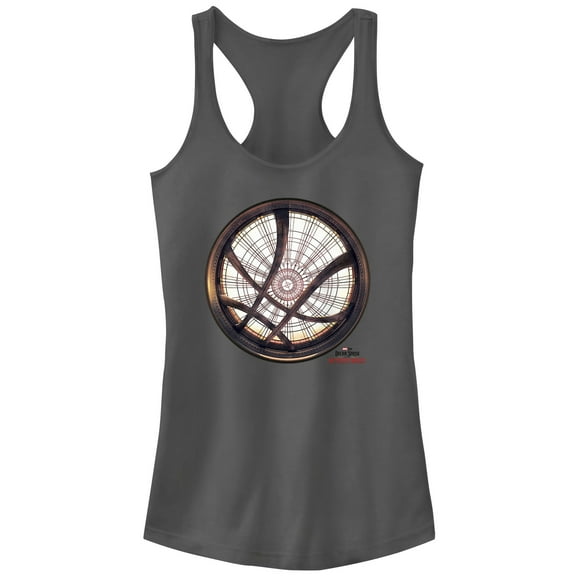 Junior's Marvel Doctor Strange in the Multiverse of Madness Sanctum Window  Racerback Tank Top Charcoal X Small