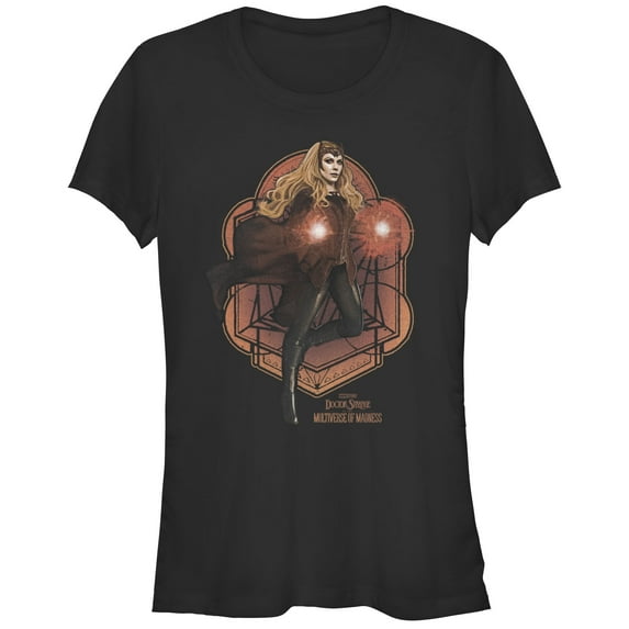 Junior's Marvel Doctor Strange in the Multiverse of Madness Scarlet Witch Graphic Tee Black Large