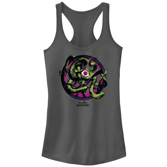 Junior's Marvel Doctor Strange in the Multiverse of Madness Sealed Gargantos Racerback Tank Top Charcoal X Small