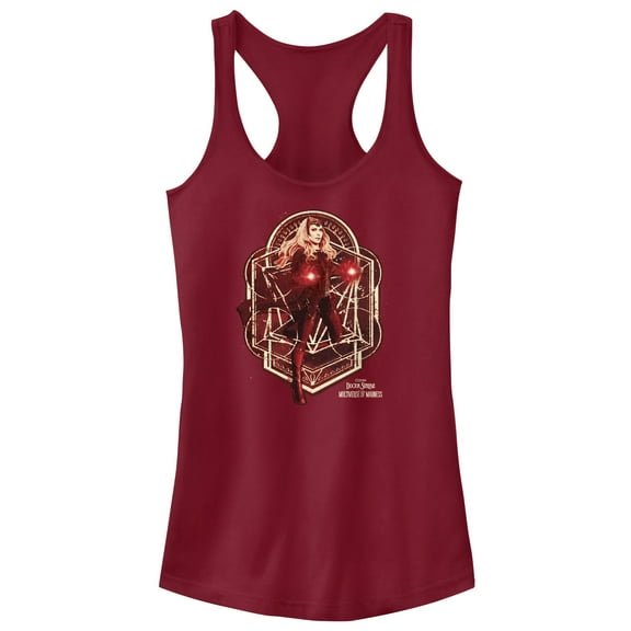 Junior's Marvel Doctor Strange in the Multiverse of Madness Wanda Maximoff Racerback Tank Top Scarlet Large