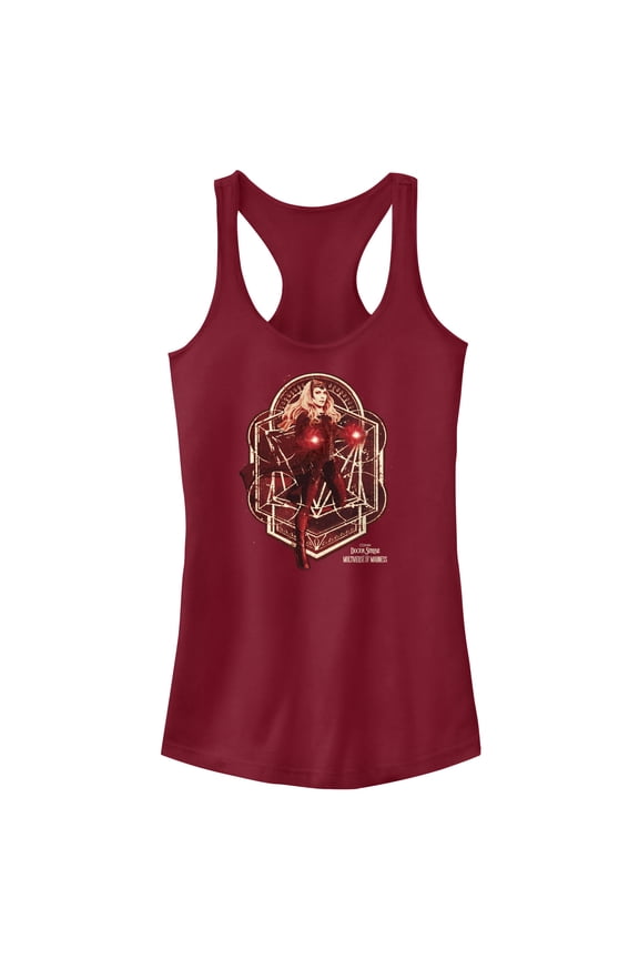 Junior's Marvel Doctor Strange in the Multiverse of Madness Wanda Maximoff Racerback Tank Top Scarlet Large