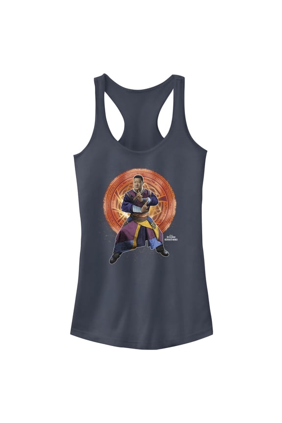 Junior's Marvel Doctor Strange in the Multiverse of Madness Wong in Action  Racerback Tank Top Indigo Large