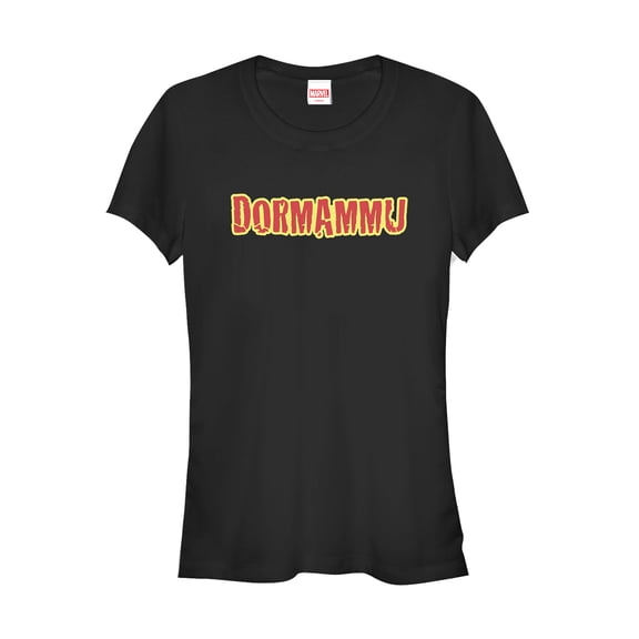 Junior's Marvel Dormammu Villain Logo Graphic Tee Black Medium