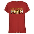 thumbnail image 1 of Junior's Marvel Earths Mightiest Mom Captain Marvel Badge  Graphic Tee Red Small, 1 of 3