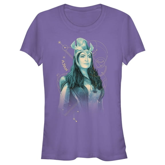 Junior's Marvel Eternals Ajak  Graphic Tee Purple Medium