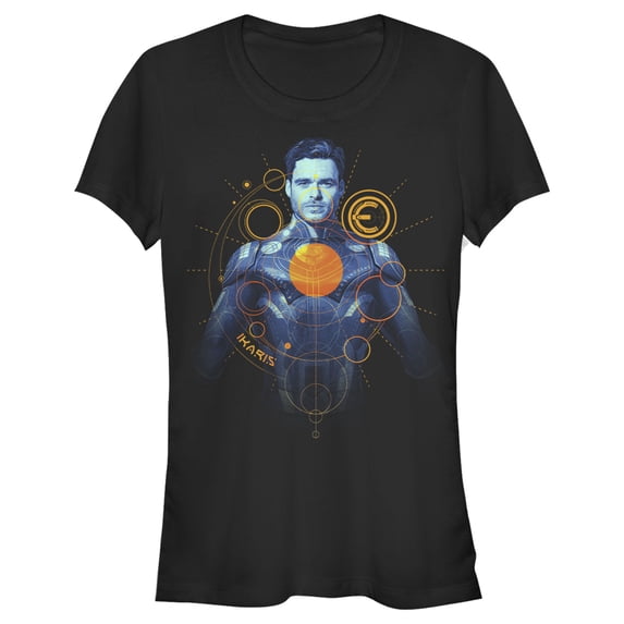 Junior's Marvel Eternals Ikaris Circles Graphic Tee Black 2X Large