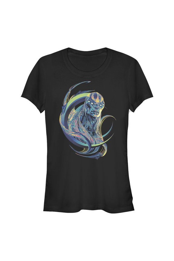 Junior's Marvel Eternals Kro Colorful  Graphic Tee Black Medium