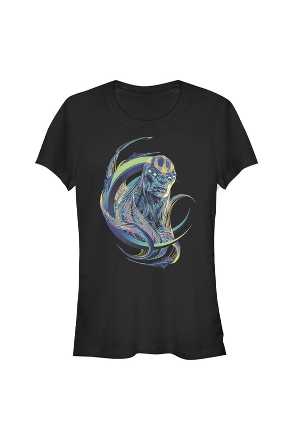 Junior's Marvel Eternals Kro Colorful Graphic Tee Black X Large