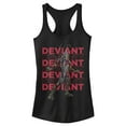 thumbnail image 1 of Junior's Marvel Eternals Kro Deviant Repeating  Racerback Tank Top Black X Small, 1 of 5
