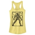 thumbnail image 1 of Junior's Marvel Eternals Kro Woodcut Racerback Tank Top Banana 2X Large, 1 of 4