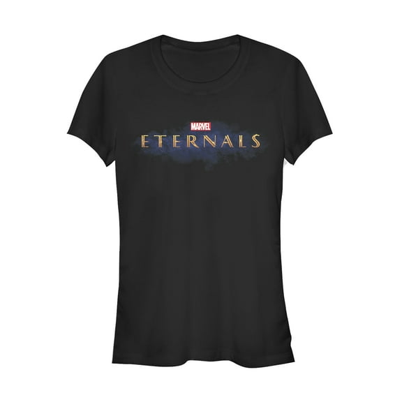 Junior's Marvel Eternals Movie Logo  Graphic Tee Black Medium