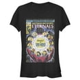 thumbnail image 1 of Junior's Marvel Eternals Retro Comic Book Cover  Graphic Tee Black Large, 1 of 3