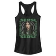 thumbnail image 1 of Junior's Marvel Eternals Sersi Hero Box  Racerback Tank Top Black Small, 1 of 5