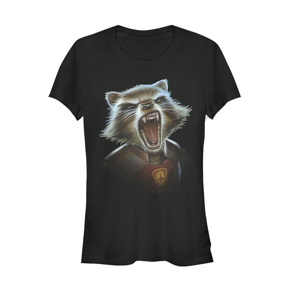 Junior's Marvel Guardians of the Galaxy Grumpy Rocket Graphic Tee Black Small