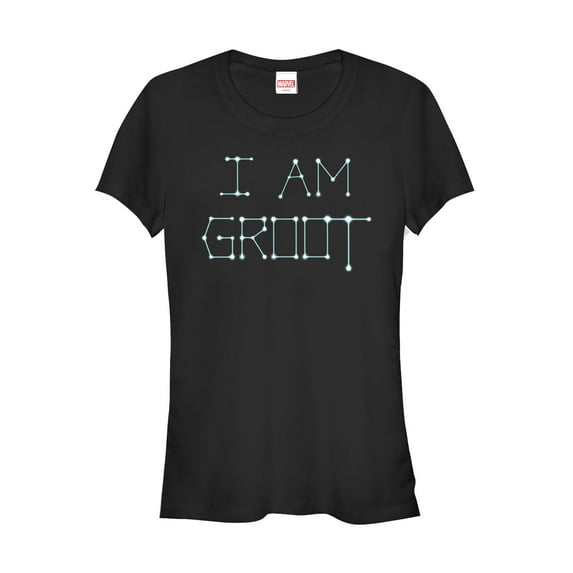 Junior's Marvel Guardians of the Galaxy I am Groot Constellation Graphic Tee Black Small