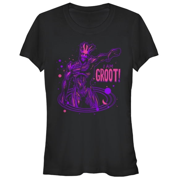 Junior's Marvel Guardians of the Galaxy I am Groot  Graphic Tee Black X Large