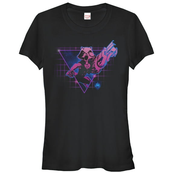 Junior's Marvel Guardians of the Galaxy Rocket Triangle Graphic Tee Black Small