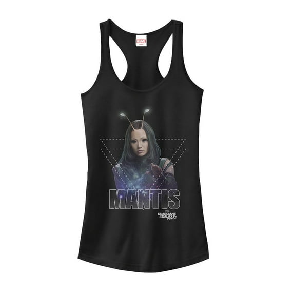 Junior's Marvel Guardians of the Galaxy Vol. 2 Mantis Triangle Racerback Tank Top Black Small