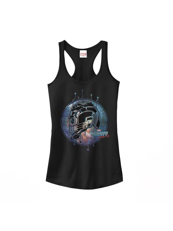 Junior's Marvel Guardians of the Galaxy Vol. 2 Star-Lord Tech Racerback Tank Top Black X Large