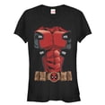 thumbnail image 1 of Junior's Marvel Halloween Deadpool Costume Graphic Tee Black 2X Large, 1 of 2