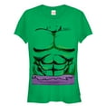 thumbnail image 1 of Junior's Marvel Halloween Hulk Classic Costume  Graphic Tee Kelly Green Large, 1 of 2