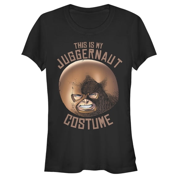 Junior's Marvel Halloween Juggernaut Costume Graphic Tee Black Medium