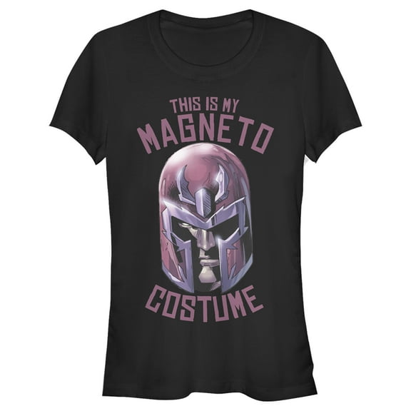 Junior's Marvel Halloween Magneto Costume  Graphic Tee Black 2X Large
