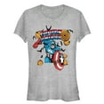 thumbnail image 1 of Junior's Marvel Halloween Pumpkins Captain America Graphic Tee, 1 of 2