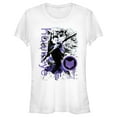 thumbnail image 1 of Junior's Marvel Hawkeye Clint Barton Bow Ready Paint Splatter Graphic Tee White Large, 1 of 3