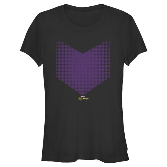 Junior's Marvel Hawkeye Halftone Arrow Icon  Graphic Tee Black X Large