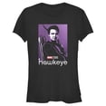 thumbnail image 1 of Junior's Marvel Hawkeye Purple Portrait  Graphic Tee Black Large, 1 of 3