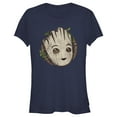 thumbnail image 1 of Junior's Marvel: I am Groot Cute Smiling Groot Face Graphic Tee Navy Blue Medium, 1 of 3