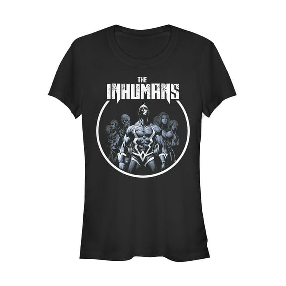 Junior's Marvel Inhumans Team Circle Graphic Tee Black Small