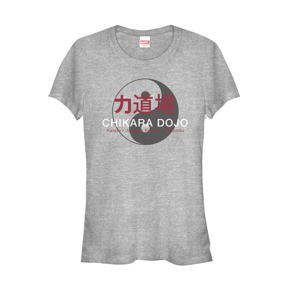 Junior's Marvel Iron Fist Chikara Dojo Logo Graphic Tee Athletic Heather X Large