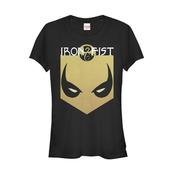 Junior's Marvel Iron Fist Mask Graphic Tee Black 2X Large