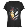 thumbnail image 1 of Junior's Marvel Iron Man Venom Mask Split  Graphic Tee Black Small, 1 of 2