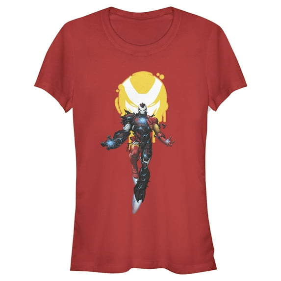 Junior's Marvel Iron Man Venom Symbol Graphic Tee Red X Large